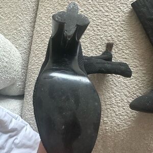 Louis Vuitton Black Textured rain Boots